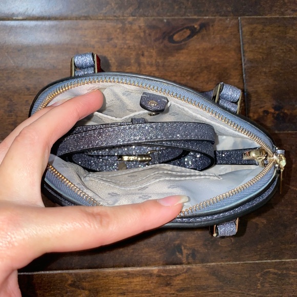 Kate Spade Mini Glitter Satchel with Crossbody Strap - Picture 9 of 10